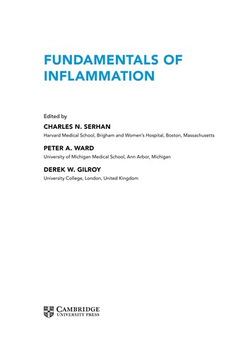 Cubierta de «Fundamentals of inflammation»