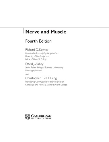 Cubierta de «Nerve and muscle»