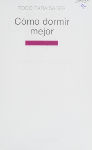 Cubierta de «Cómo dormir mejor»