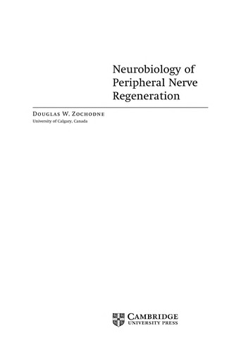 Cubierta de «Neurobiology of peripheral nerve regeneration»