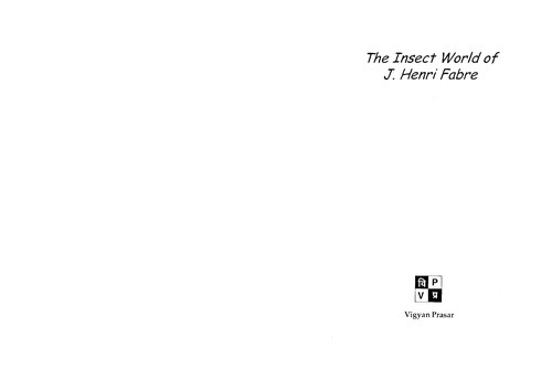 Cubierta de «The insect world of J. Henri Fabre»