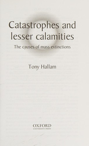 Cubierta de «Catastrophes and lesser calamities»