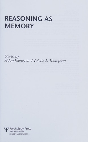 Cubierta de «Reasoning As Memory»