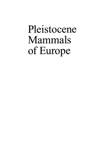 Cubierta de «Pleistocene mammals of Europe»