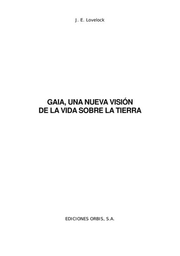 Cubierta de «Gaia, una nueva visio n de la vida sobre la tierra»
