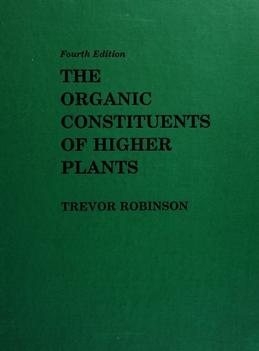Cubierta de «The organic constituents of higher plants»