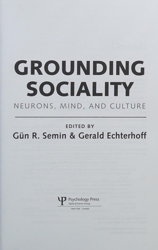 Cubierta de «Grounding sociality»